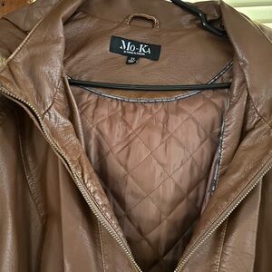 Mo-Ka Brown Leather Jacket